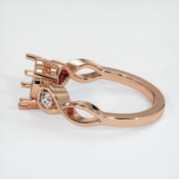 18K Rose Gold Accent Stones Ring Setting Image