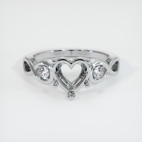 10K White Gold Accent Stones Ring Setting Image