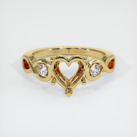 10K Yellow Gold Accent Stones Ring Setting Image