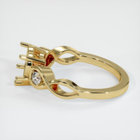 10K Yellow Gold Accent Stones Ring Setting Image