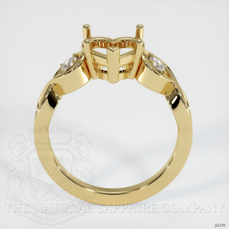 14K Yellow Gold Accent Stones Ring Setting
