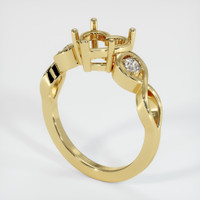 18K Yellow Gold Accent Stones Ring Setting Video