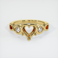 18K Yellow Gold Accent Stones Ring Setting Image