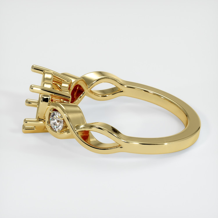 18K Yellow Gold Accent Stones Ring Setting