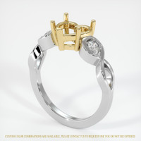 14K Yellow & White Accent Stones Ring Setting Video