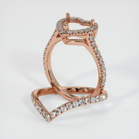 14K Rose Gold Pave Ring Setting Image