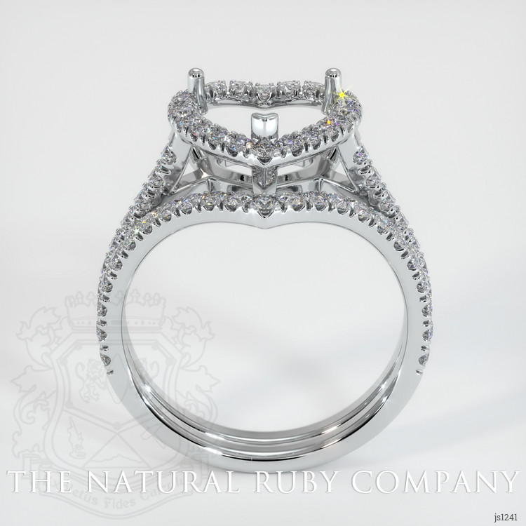 14K White Gold Pave Ring Setting