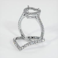 14K White Gold Pave Ring Setting Image