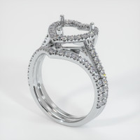 18K White Gold Pave Ring Setting Video