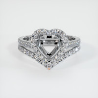 18K White Gold Pave Ring Setting Image