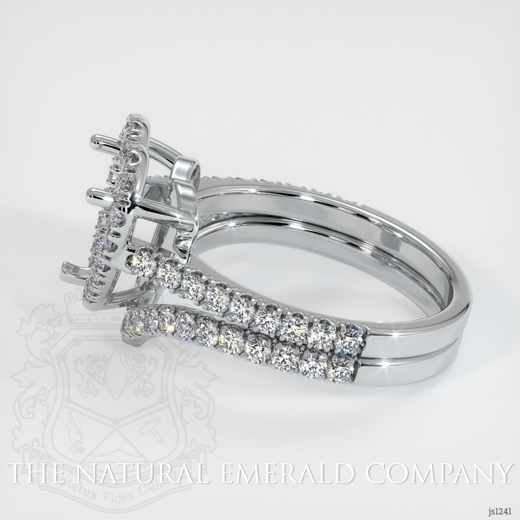 18K White Gold Pave Ring Setting