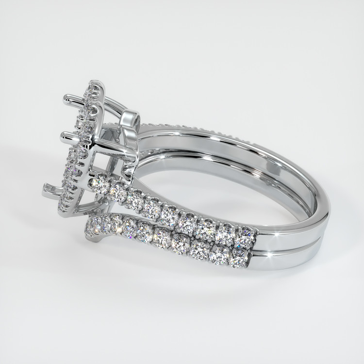 18K White Gold Pave Ring Setting