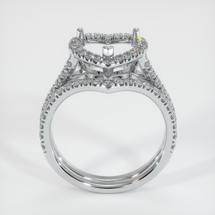 18K White Gold Pave Ring Setting