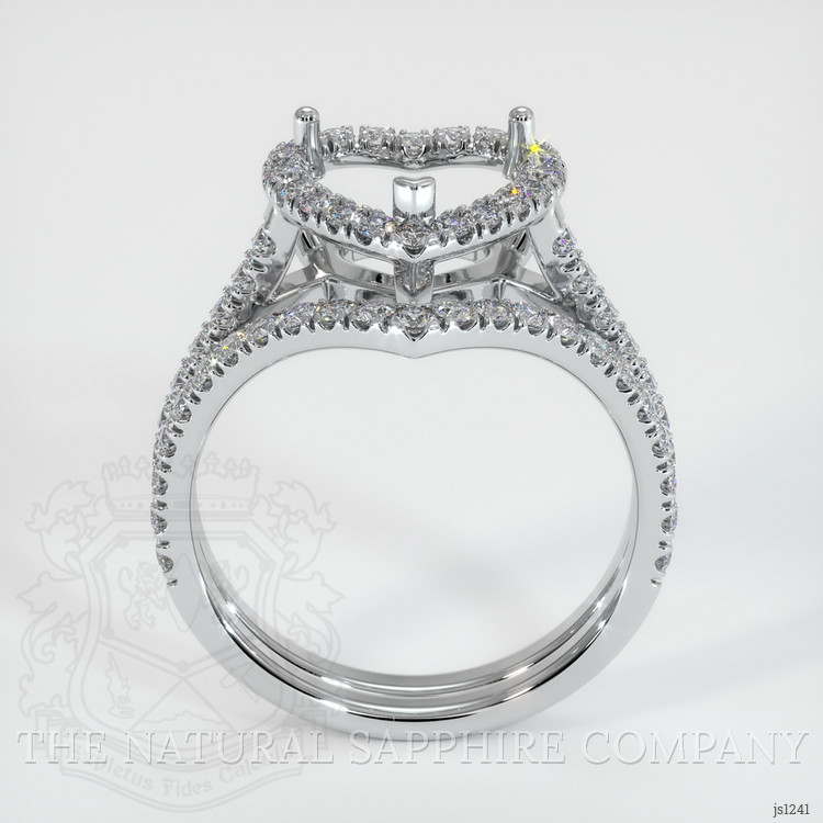18K White Gold Pave Ring Setting