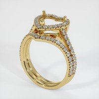 14K Yellow Gold Pave Ring Setting Video