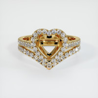 14K Yellow Gold Pave Ring Setting Image