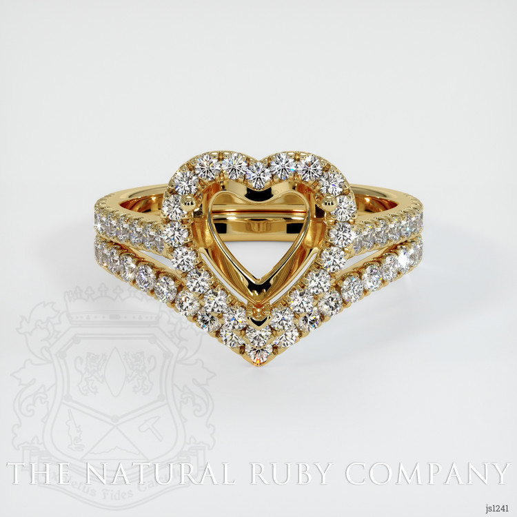 14K Yellow Gold Pave Ring Setting