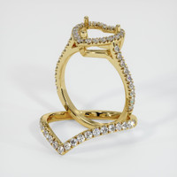 14K Yellow Gold Pave Ring Setting Image
