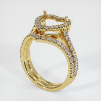 18K Yellow Gold Pave Ring Setting Video