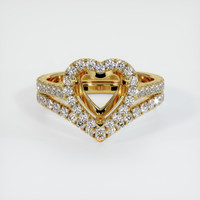 18K Yellow Gold Pave Ring Setting Image