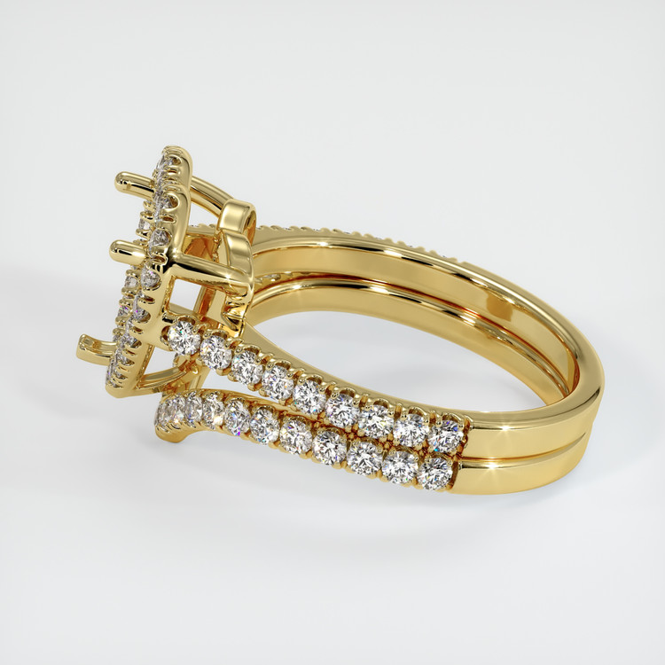 18K Yellow Gold Pave Ring Setting
