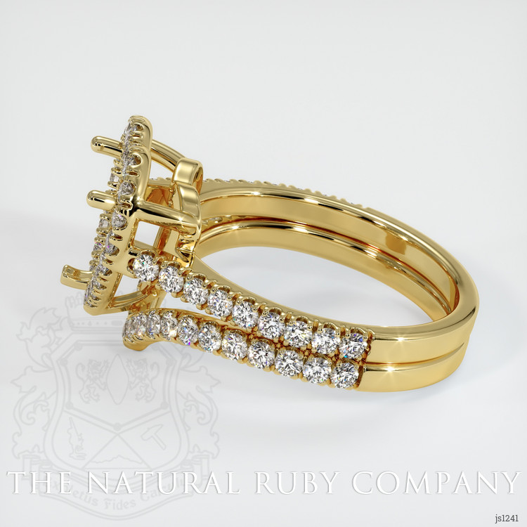 18K Yellow Gold Pave Ring Setting