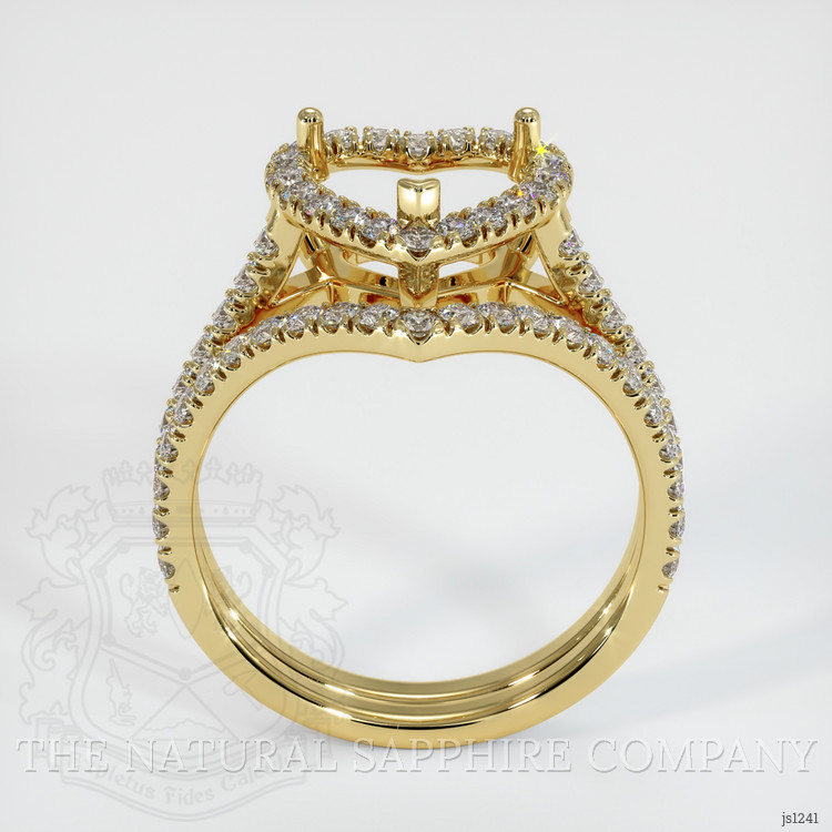 18K Yellow Gold Pave Ring Setting