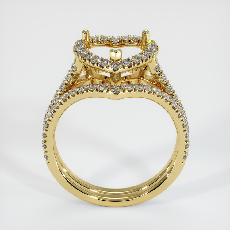 18K Yellow Gold Pave Ring Setting