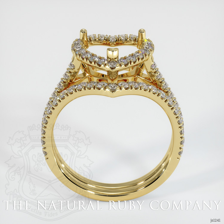 18K Yellow Gold Pave Ring Setting