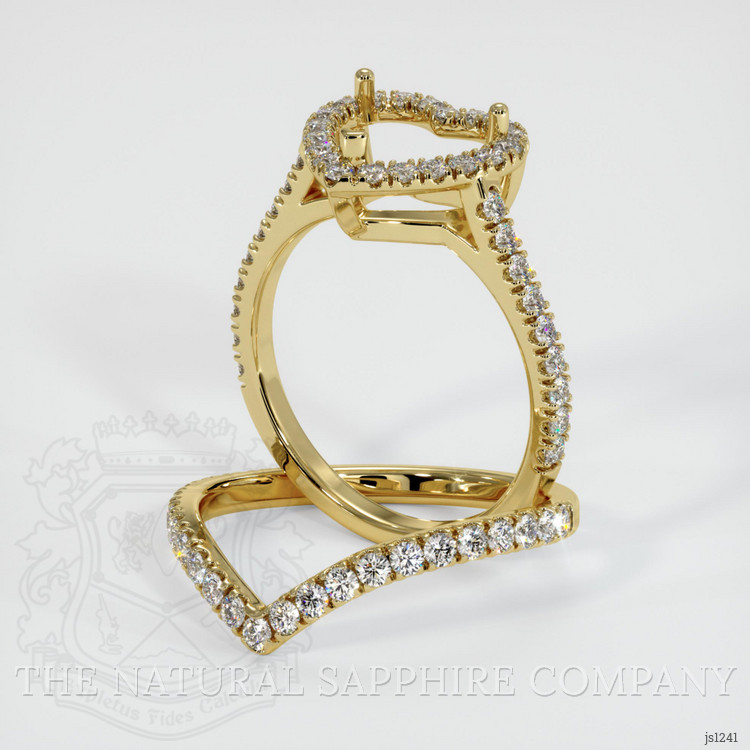 18K Yellow Gold Pave Ring Setting