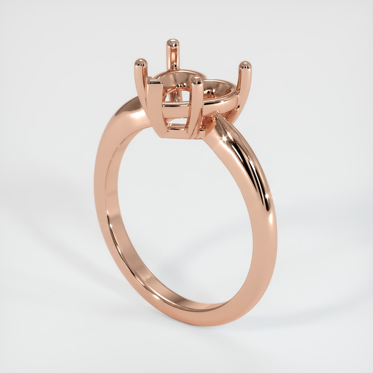 14K Rose Gold Solitaire Ring Setting