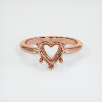 14K Rose Gold Solitaire Ring Setting Image