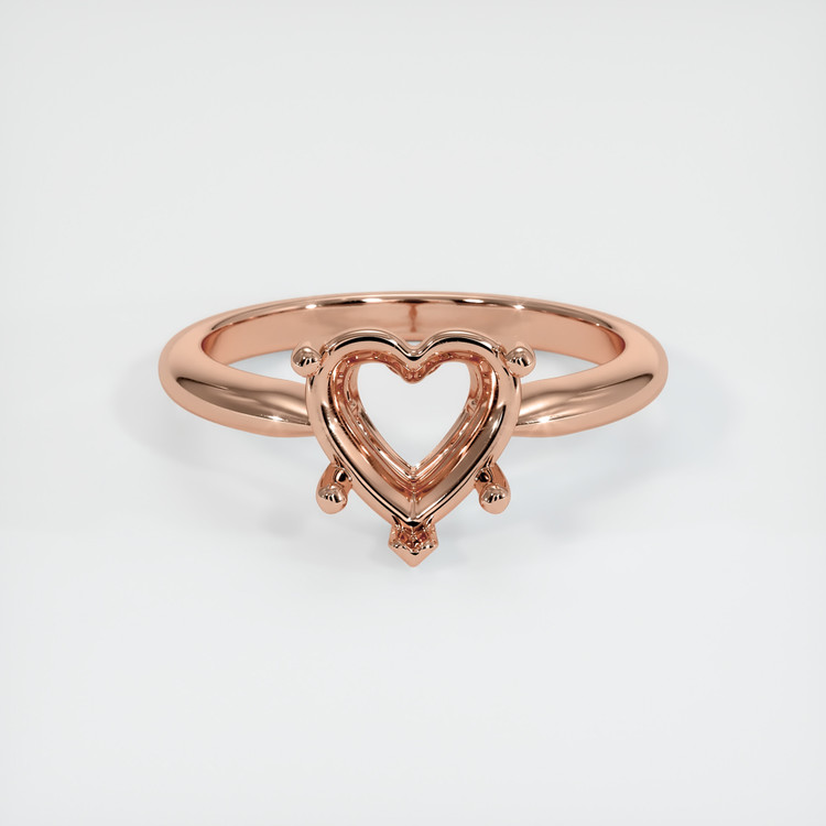 14K Rose Gold Solitaire Ring Setting
