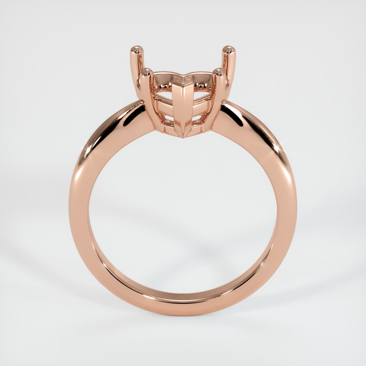 14K Rose Gold Solitaire Ring Setting