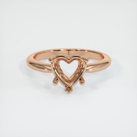 18K Rose Gold Solitaire Ring Setting Image
