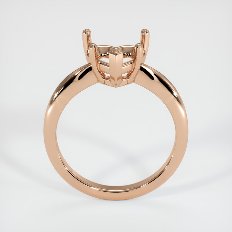 18K Rose Gold Solitaire Ring Setting