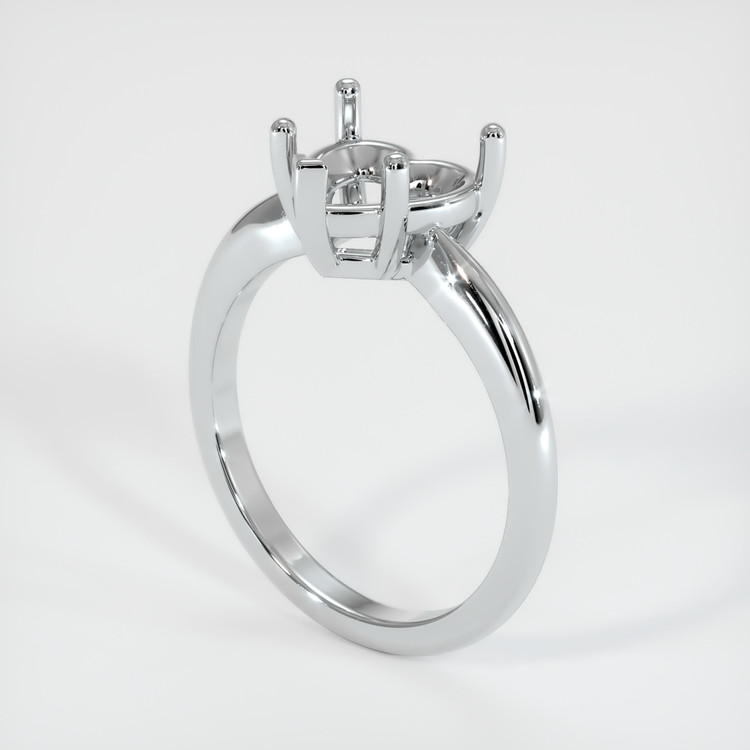 10K White Gold Solitaire Ring Setting