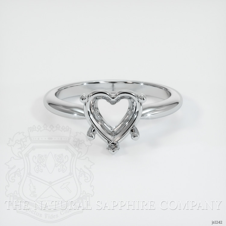 10K White Gold Solitaire Ring Setting