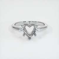 14K White Gold Solitaire Ring Setting Image
