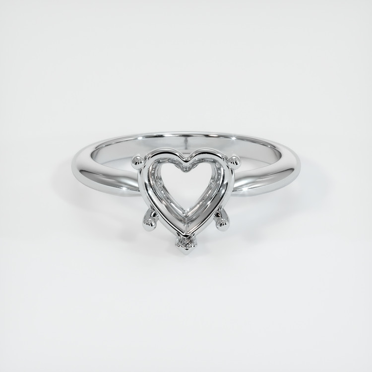 14K White Gold Solitaire Ring Setting