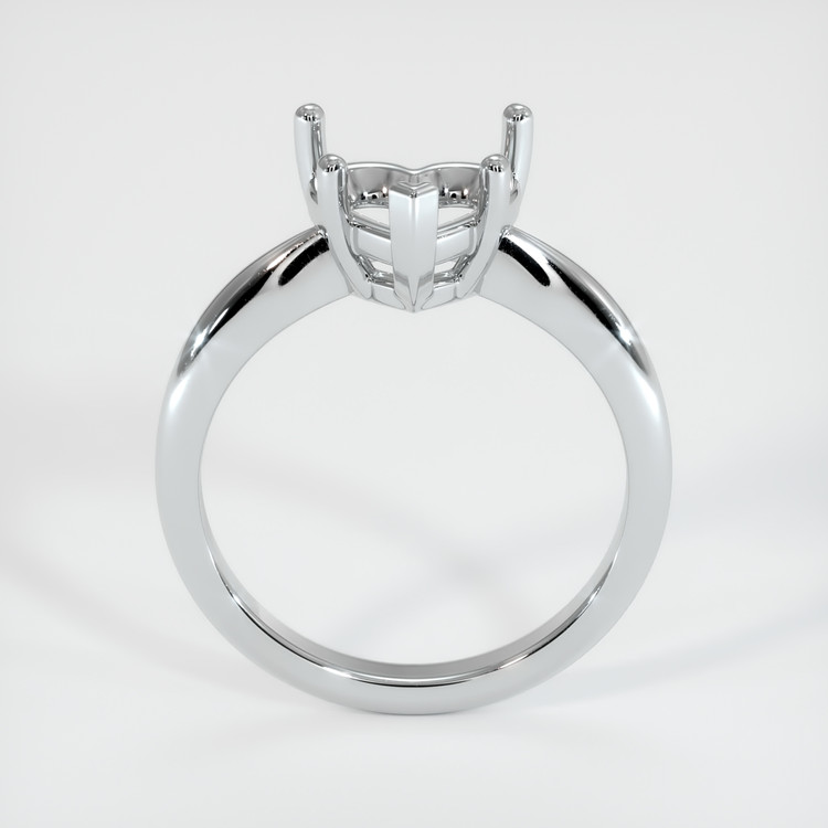 14K White Gold Solitaire Ring Setting
