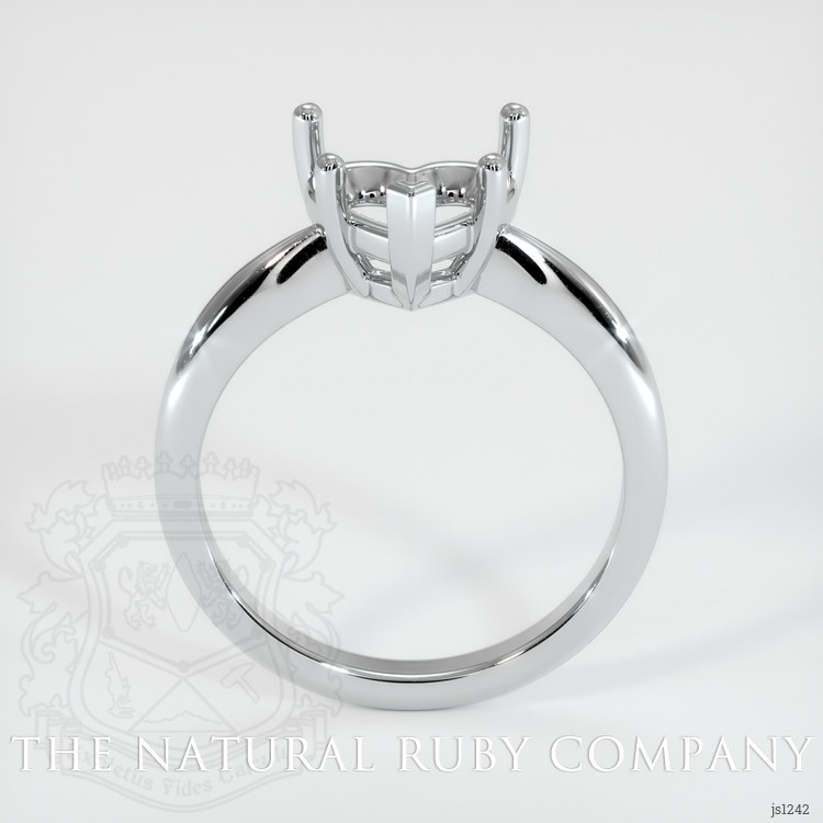 14K White Gold Solitaire Ring Setting
