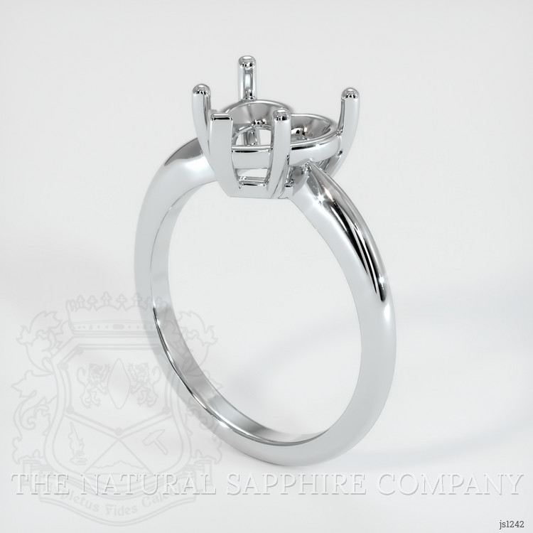 18K White Gold Solitaire Ring Setting