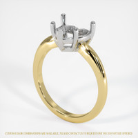 14K White & Yellow Solitaire Ring Setting Video