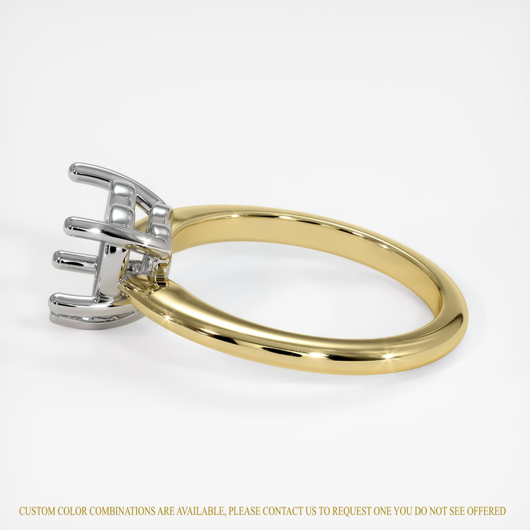18K White & Yellow Solitaire Ring Setting