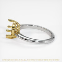 14K Yellow & White Solitaire Ring Setting Image