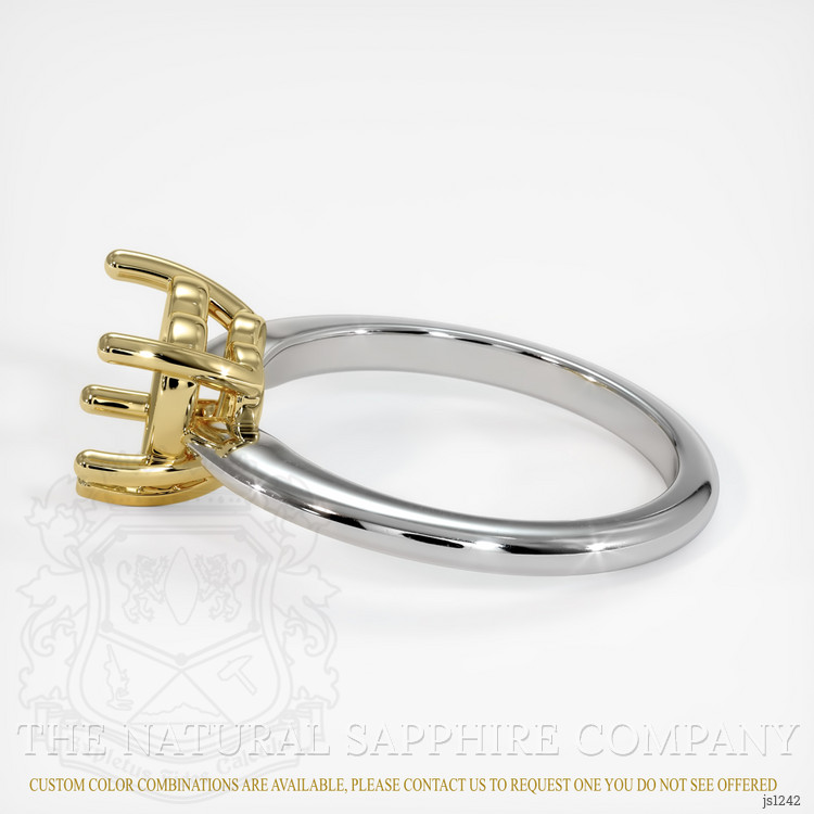 14K Yellow & White Solitaire Ring Setting