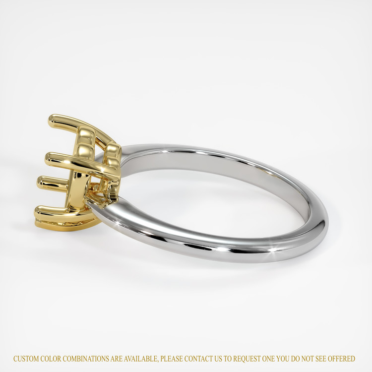 14K Yellow & White Solitaire Ring Setting