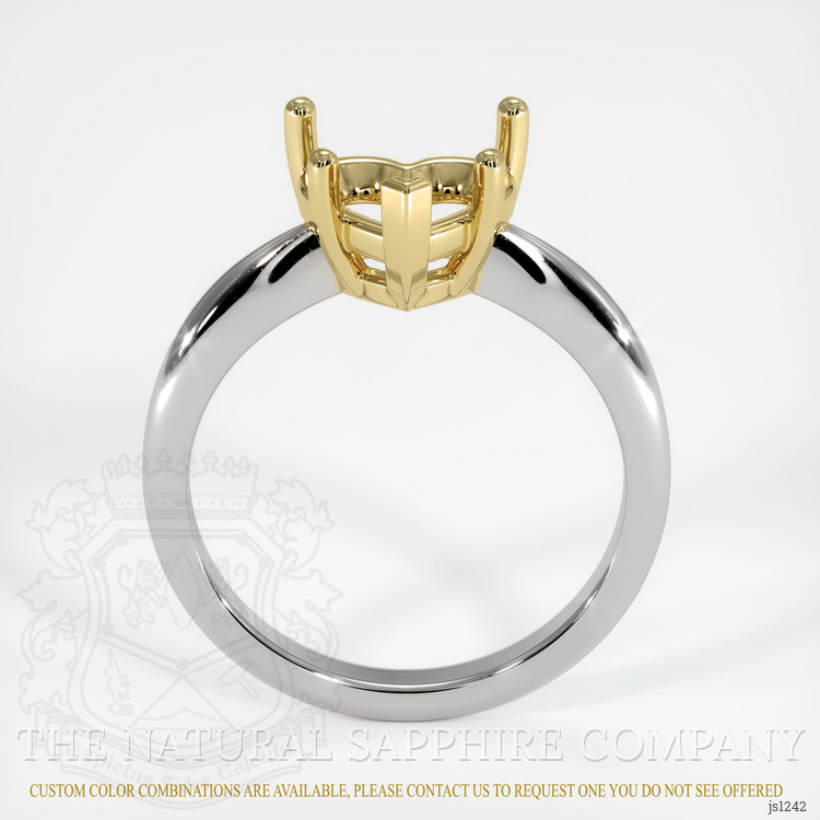 14K Yellow & White Solitaire Ring Setting