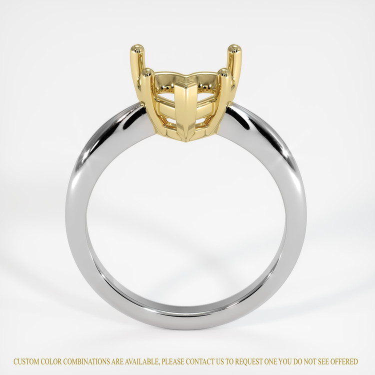 14K Yellow & White Solitaire Ring Setting